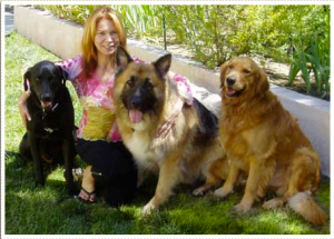 Lindsey Baker with dogs